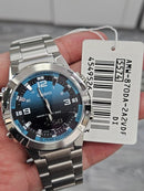 Casio Men's Blue Dial Analog Watch Stainless Steel Bracelet - AMW-870DA-2A1VDF