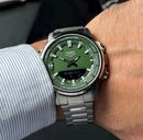 Casio Illuminator Green Dial Stainless Steel Watch